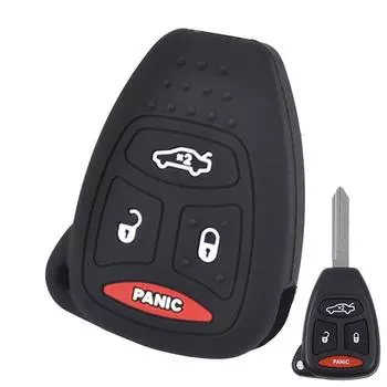 Для JEEP Charger Durango Commander Cherokee для Dodge Magnum Caliber Challenger Nitro силиконовый чехол для дистанционного ключа Fob Shell Cover чёрный