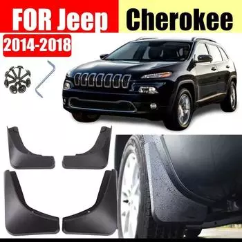 Для Jeep Cherokee 2014-2018 брызговики на крыло, брызговики, автомобильные аксессуары, брызговики, передние и задние, 4 шт. чёрный