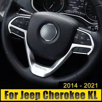 Для Jeep Cherokee KL 2014 2015 2016 2017 2018 2019 2020 2024 ABS рулевое колесо автомобиля декоративная крышка отделка рамка чехол наклейка
