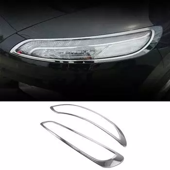 Для Jeep Cherokee KL 2014 2015 2016 2017 2018 ABS автомобильные передние фары отделка крышка рамка молдинг часть украшения аксессуары серебряный