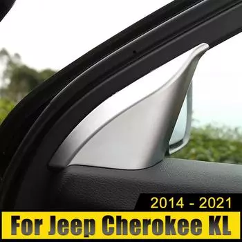 Для Jeep Cherokee KL 2014 2015 2016 2017 2018 2019 2020 2024 ABS автомобиль внутренняя передняя дверь окно A стойка треугольная стойка крышка отделка серебряный
