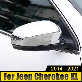 Для Jeep Cherokee KL 2014 2015 2016 2017 2018 2019 2020 2024 ABS автомобиль боковое зеркало заднего вида крышка оболочки отделка чехол наклейки серебряный