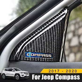 Для Jeep Compass 2017 2018 2019 2020 Интерьер A Столб Оконный Пост Динамик Треугольная Крышка Отделка Гарнир Рамка Аксессуары