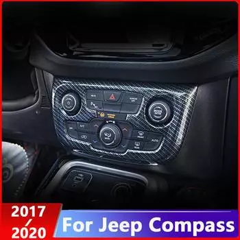 Для Jeep Compass 2017 2018 ABS Chrome Автомобильный кондиционер Панель переключателя Рамка Крышка Накладка Автомобильные аксессуары ABS Chrome