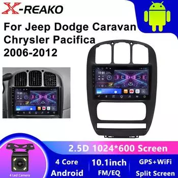 Для Jeep Dodge Caravan 4 Для Chrysler Pacifica Grand Voyager RS 2000 - 2012 Android Auto Carplay Автомобильный Радио Мультимедиа Видео Плеер Экран Инструмент 4 core 1GB+32GB carplay