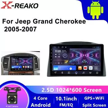 Для JEEP Grand Cherokee 2004-2007 Android Car Radio Автомобильный мультимедийный проигрыватель GPS-навигация Carplay Сенсорный экран Авто Стерео 4 core 1GB+32GB carplay