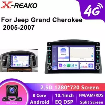 Для JEEP Grand Cherokee 2004-2007 Android Car Radio Автомобильный мультимедийный проигрыватель GPS 4G 8-ядерный навигатор Carplay сенсорный экран Авто Стерео 8 core 4GB+64GB