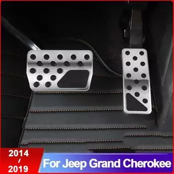 Для Jeep Grand Cherokee 2014-2016 2017 2018 автомобильная педаль акселератора тормоза подставка для ног накладка на педаль без сверла аксессуары серебряный