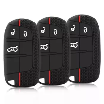 Для Jeep Grand Cherokee Compass Dodge Charger Chrysler 200 300 300C чехол для дистанционного ключа, защитный чехол для ключей, силиконовые автозапчасти чёрный