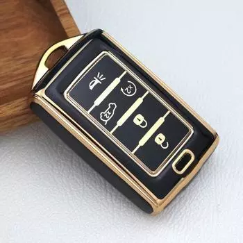 Для Jeep Grand Cherokee L Proximity Grand Wagoneer 2021 2022 ТПУ автомобильный чехол для дистанционного ключа в виде ракушки, держатель для брелка, протектор Key Case белый