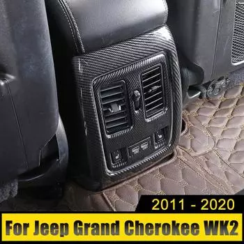 Для Jeep Grand Cherokee WK2 2011 2012 2013 2014 2015 2016 2017 2018 2019 2020 Автомобильный задний подлокотник консоль вентиляционная крышка отделка серебряный