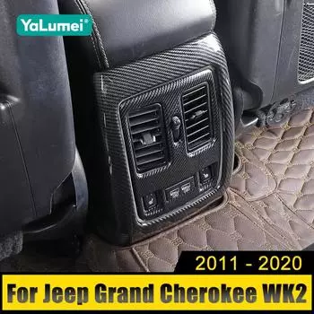 Для Jeep Grand Cherokee WK2 2011 2012 2013 2014 2015 2016 2017 2018 2019 2020 Автомобильный задний подлокотник консоль вентиляционная крышка отделка