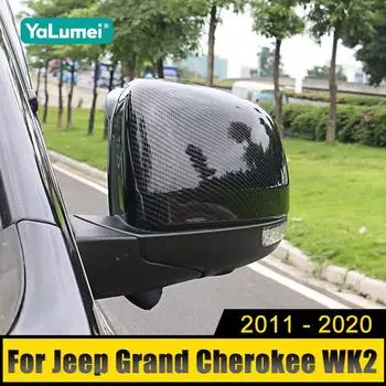 Для Jeep Grand Cherokee WK2 2011 2012 2013 2014 2015 2016 2017 2018 2019 2020 ABS автомобиля заднего вида боковые зеркала крышки корпуса отделки серебряный