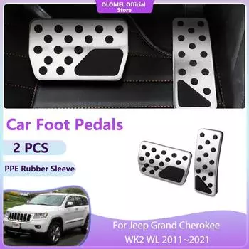Для Jeep Grand Cherokee WK2 WL 2011~2024 Tray Parts Acessorie Quality Accelerator No Drilling Car Fuel нержавеющая сталь Газовая педаль