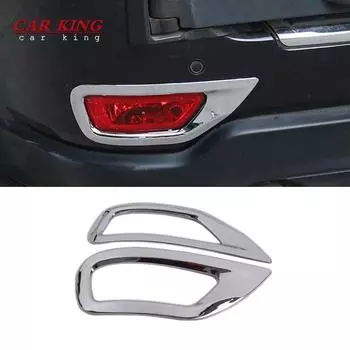 Для Jeep Grand Cherokee WK2 задняя противотуманная фара, бампер, противотуманная фара, хромированная накладка, рамка, аксессуары 2011-2017 2018, литье