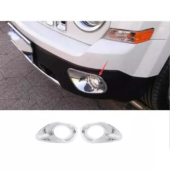 Для Jeep Patriot 2011-2015 2016 хромированная передняя противотуманная фара, крышка противотуманной фары, декоративная рамка, внешняя рамка автомобиля
