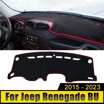 Для Jeep Renegade BU 2015-2017 2018 2019 2020 2024 2024 2024 Коврик для приборной панели автомобиля, защищающий от света, нескользящий коврик с защитой от ультрафиолета