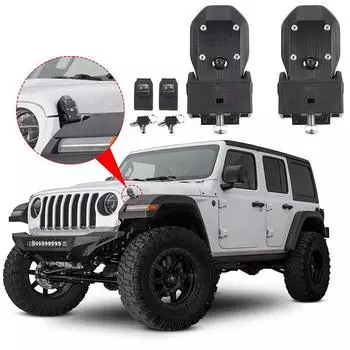 Для Jeep Wrangler JK 2007-2017 JL Unlimited 2018-позже Gladiator JT 20-позже Двигатель капот защелки замка защелки с ключом модернизации чёрный