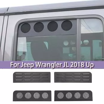 Для Jeep Wrangler JL 2018 Up автомобильное заднее окно вентиляционная решетка солнцезащитная панель крышка украшения алюминиевый сплав Choice A