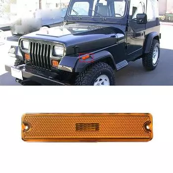 Для Jeep Wrangler YJ 87-95 Янтарный корпус переднего бампера, крыла, бокового габаритного фонаря