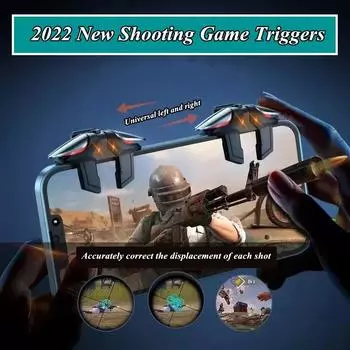 Для JS61 6-пальцевый игровой триггер для мобильного телефона PUBG, игровой контроллер, геймпад, джойстик, прицельная съемка, кнопка L1R1 для IOS Android Standard