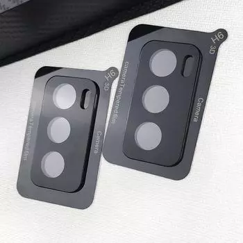 Для камеры Oppo Reno12 Pro, черное покрытие, шелковая печать, объектив, защитная пленка из закаленного стекла 9H, защитная пленка 1 Pcs (Reno12 Pro) чёрный