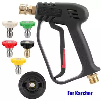 Для Karcher/Nilfisk чистящий водяной пистолет высокого давления M22 14MM 4000PSI цветной комплект насадок с 5 быстроразъемными соединениями для мойки автомобиля