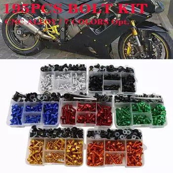 Для Kawasaki Honda YAMAHA BMW SUZUKI Pit Dirt Bike Aprilia Ducati Uiversal Motorcycle Полный комплект болтов для обтекателя, болты для кузова, гайки чёрный