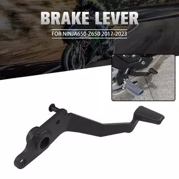 Для Kawasaki Ninja 650 Z650 EX650 ER650 Z 650 2017-2025 Задние подножки Педаль тормоза Рычаг управления Алюминиевые аксессуары чёрный