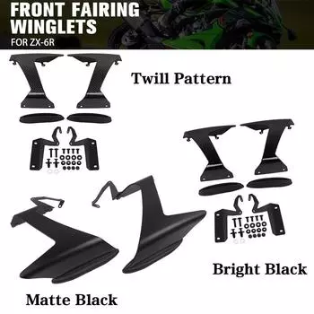 Для Kawasaki Ninja ZX6R ZX-6R ZX 6R 2025-UP Передний спойлер Frontal Sport Naked Downforce Spoilers Winglet Wing Deflector