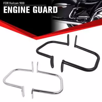 Для KAWASAKI Vulcan VN900 Classic 2006-2025 VN 900 Classic LT 06-22 Защита двигателя Шоссе Crash Bar Bumper Stunt Cage Protector чёрный