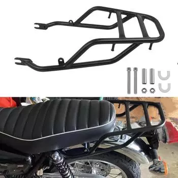 Для KAWASAKI W800 W650 W400 мотоциклетный багажник Sissy Bar Shelf и спинка Touring Tail Rail Cargo Carrier Hold черный чёрный