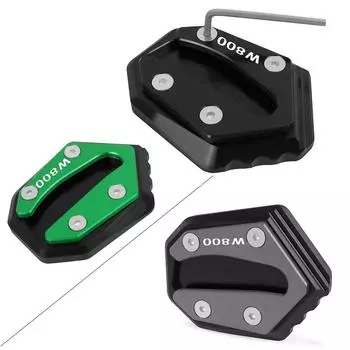 Для KAWASAKI W800 W650 W400 W 800 650 400 2019-2025 мотоциклетная подставка для ног, боковая подставка, удлинитель, увеличитель, опорная пластина, накладка чёрный