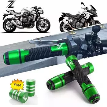 Для Kawasaki Z650 Z750 Z800 Z900 Z1000 Z250 Z400 Аксессуары для мотоциклов CNC Противоскользящие ручки руля Концы ручки Крышка руля Ручка золотой