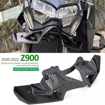 Для Kawasaki Z900-2022 аксессуары для мотоциклов черный голый передний спойлер с прижимной силой крылышко аэродинамический комплект крыльев чёрный