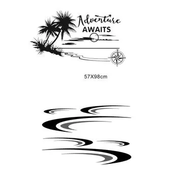 Для Кемпера Автодома Прицепа Автомобиля Полосы Графика Сделай Сам Виниловые Наклейки Водонепроницаемые