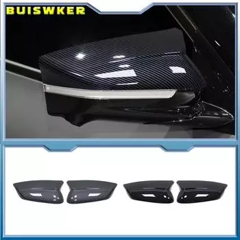 Для KIA EV6 2025 2025 отделка бокового зеркала молдинг 1 пара ABS черный колпачок карбоновый стиль прочный простой в установке