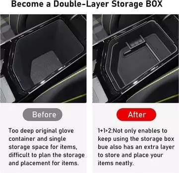 Для Kia EV6 центральный консольный органайзер 2025-2025 центральный подлокотник дополнительный ящик для хранения 2025-2025 EV6 GT-Line легкий ветер