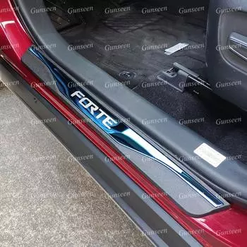 Для Kia Forte автомобильные аксессуары Защитная накладка на порог из нержавеющей стали Наклейка на педаль из нержавеющей стали