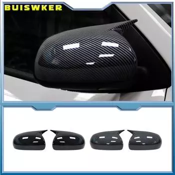 Для KIA K3 Cerato Forte 2009-2017 карбоновый наружный корпус автомобиля боковая дверь зеркало заднего вида крышка оболочка корпус наклейка отделка