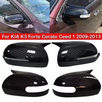 Для KIA K3 Forte Cerato Ceed 1 2009-2013 автомобиля, боковое зеркало заднего вида, крышка крыла, внешняя наклейка, дверной чехол, отделка из углеродного волокна Type A Carbon