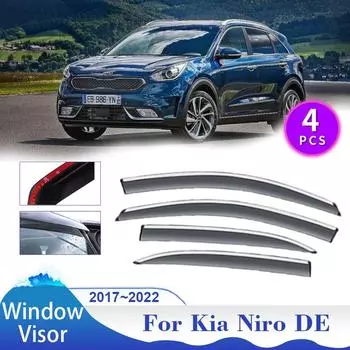 Для Kia Niro DE Hybrid 2017~2024 Окна Козырек Боковые Солнцезащитные Боковые Дождевые Козырьки Дефлекторы Дымозащитные Чехлы Навесы Аксессуары прозрачный