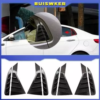 Для KIA RIO K2 2011~2015 Sedan Russia Version Car Rear Window Side Vent Wutter Louver Cover Trim Car Accessories Carbon Fiber