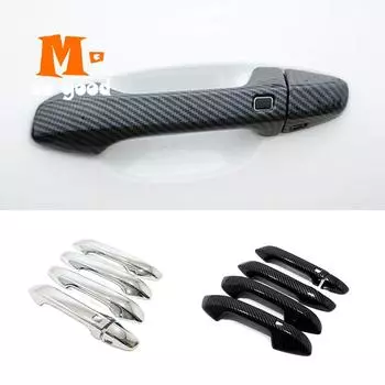 Для Kia Seltos карбоновая хромированная ручка боковой двери автомобиля, декоративная накладка, внешняя стильная рамка 2022 Chrome