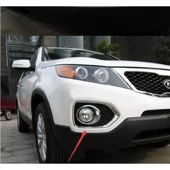 Для Kia Sorento 2010 2011 2012 ABS хром передний бампер противотуманная фара крышка лампы отделка противотуманной фары ободок декоративная рамка