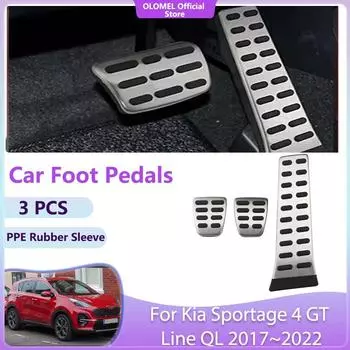 Для Kia Sportage 4 GT Line QL 2017 2018~2024 Автомобильные педали Накладки на топливный тормоз Нескользящие Без сверления Легкосплавные накладки Детали Аксессуары