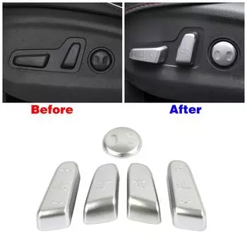 Для Kia Sportage QL 2015-2019 сидений переключатель регулировки ручки отделка чехлы молдинг салона автомобильные аксессуары декоративная наклейка серебряный