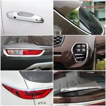 Для Kia Sportage QL 2015-хромированный внешний молдинг, украшение, защитная наклейка, внешние детали, хром