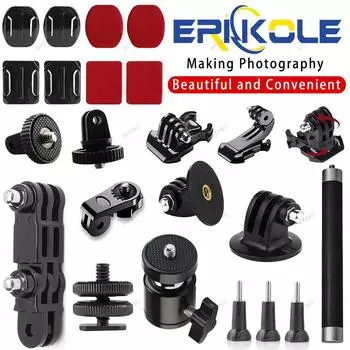 Для комплекта аксессуаров для экшн-камеры Адаптер для штатива Крепления для GoPro Hero Go Pro DJI Osmo Pocket Action Insta360 X4 GO 3 Аксессуар