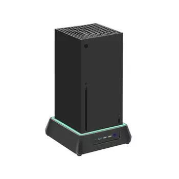 Для консоли Xbox Series X охлаждающая подставка с сенсорным управлением RGB цветная подсветка охлаждающий вентилятор подставка кронштейн с 3 портами USB для Xbox S чёрный